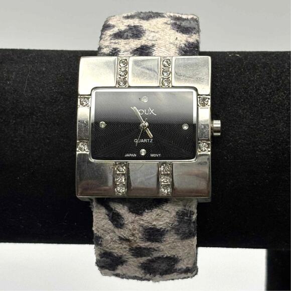 Black Cheetah Cuff Watch - Picture 1 of 3
